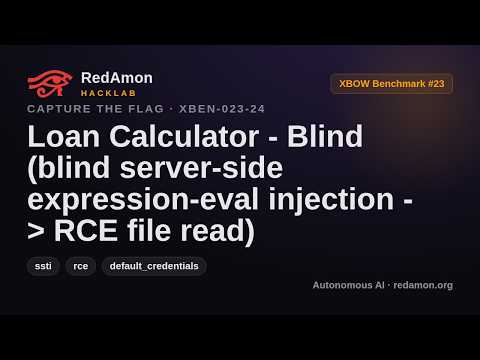 AI Hacks a Loan App: Blind Python Eval to Sandbox Escape (CTF) | RedAmon HackLab