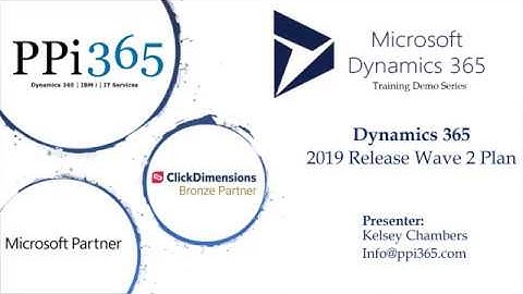 Dynamics 365 - 2019 Release Wave 2 Plan
