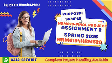 HRM619,hrm620 assignment 2 idea solution spring 2025 |Hrm619 | Hrm620 | by Nadia Khan |Proposal