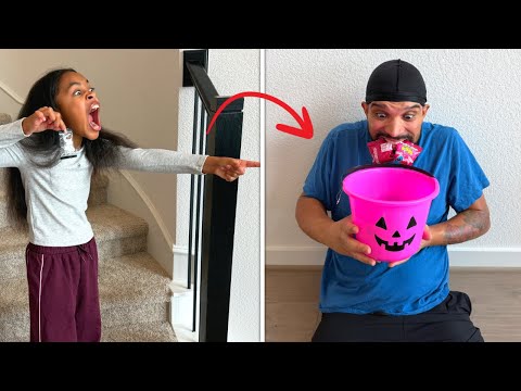 Dad Gets CAUGHT EATING TOO MUCH Halloween CANDY, Instantly Regrets It