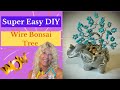 How to make a wire bonsai tree  mini wire tree wireart
