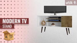Manhattan Comfort Cabrini TV Stand and Floating Wall TV Panel with LED Lights 2.2 for TVs up to 70″, Multiple Colors Top Modern Tv Stand To Buy On Black Friday / Cyber Monday 2018 | TV Stand Buying Guide
