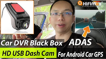 How to Install HD USB Car DVR Dash CAM ADAS Android Car Stereo GPS Black box HD 1080P connection!