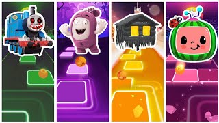 Tiles hop | SPIDER THOMAS 🆚 ODDBODS 🆚 HOUSE HEAD 🆚 COCOMELON | 🎶Who will win aut of all ? 🎶