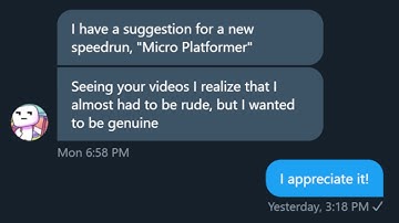 I speedrun Micro Platformer since he asked so kindly