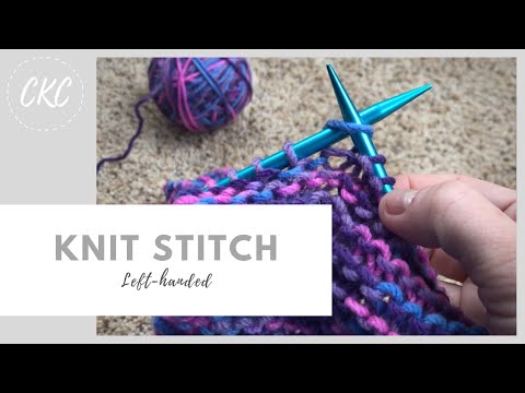 How to Knit // The Knit Stitch for Kids // Left-handed Tutorial