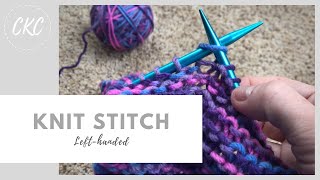 How to Knit // The Knit Stitch for Kids // Left-handed Tutorial