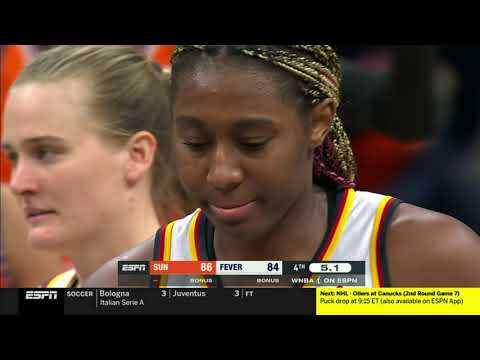 🤯 Aliyah Boston BLOWS Layup To TIE GAME With 7 SECS LEFT In Indiana Fever LOSS vs Connecticut Sun