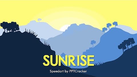 Sunrise Speedart on PowerPoint | PPT Cracker