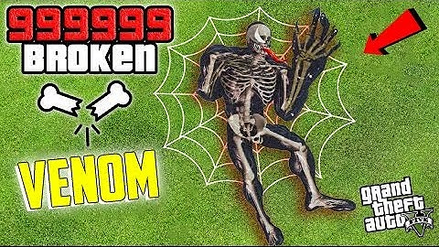SHINCHAN: Breaking EVERY BONE As VENOM In GTA V ! ( GTA 5 mods )