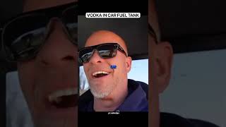 Man Pours Vodka in Fuel Tank