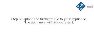 How to upgrade an IBM DataPower Gateway Appliance