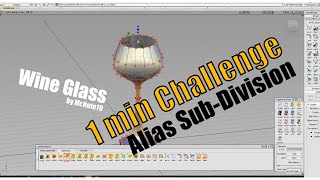 Alias Autostudio Subdivision surface. Make wine glass in just about 1 min ขึ้นงาน 3D แก้วไวน์ 1 นาที
