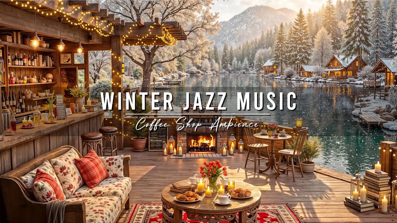 Begin Your Day with Warm Jazz Music at Winter Porch Ambience ⛄ Soft Jazz Background Music to Study