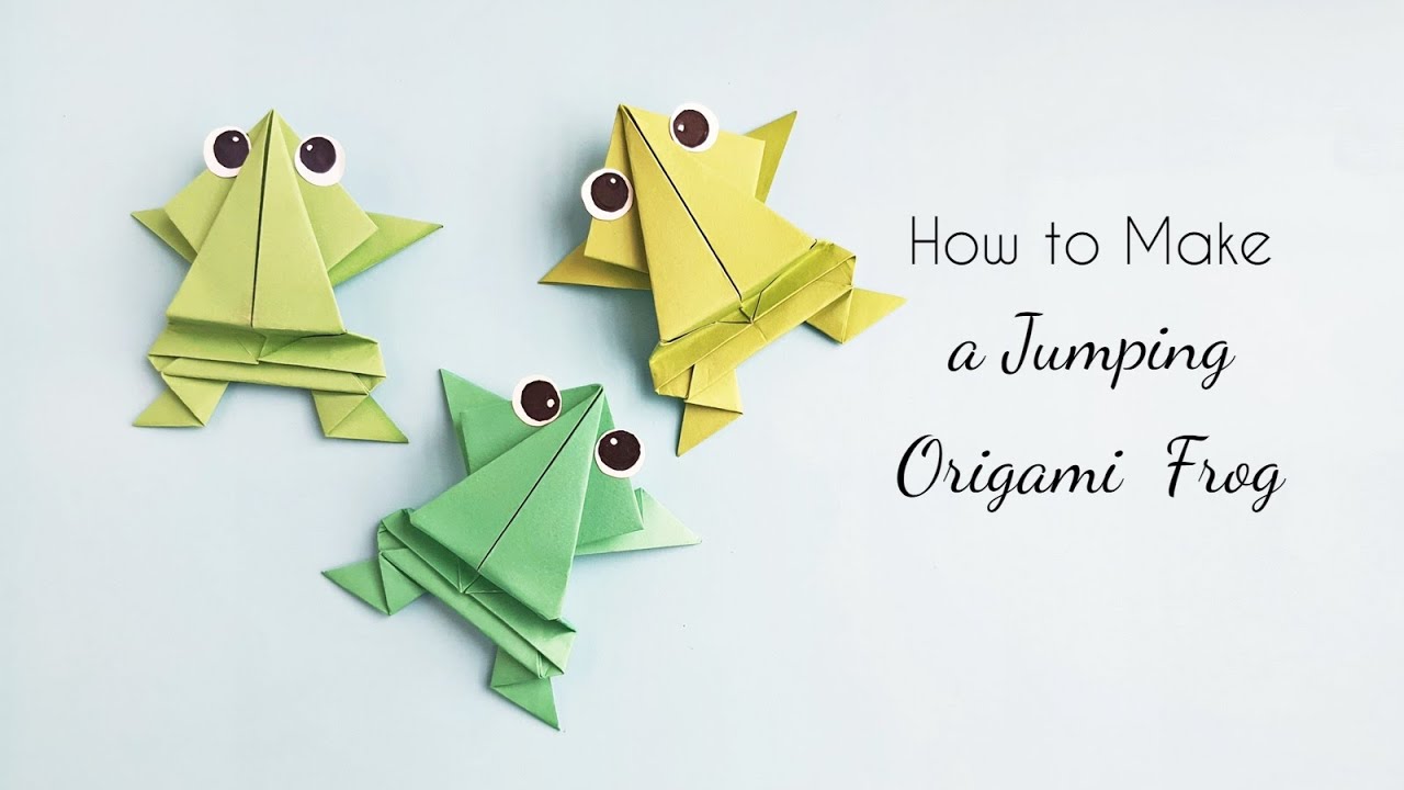 How to Make a Jumping Origami Frog YouTube