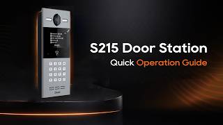 DNAKE S215 | Setup & Operation Guide