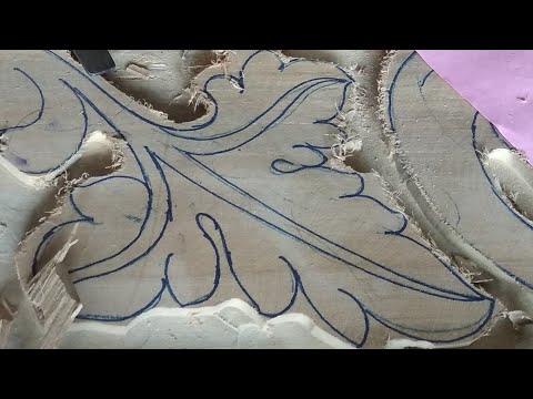 Wood carving leaf learning tutorial from biginners