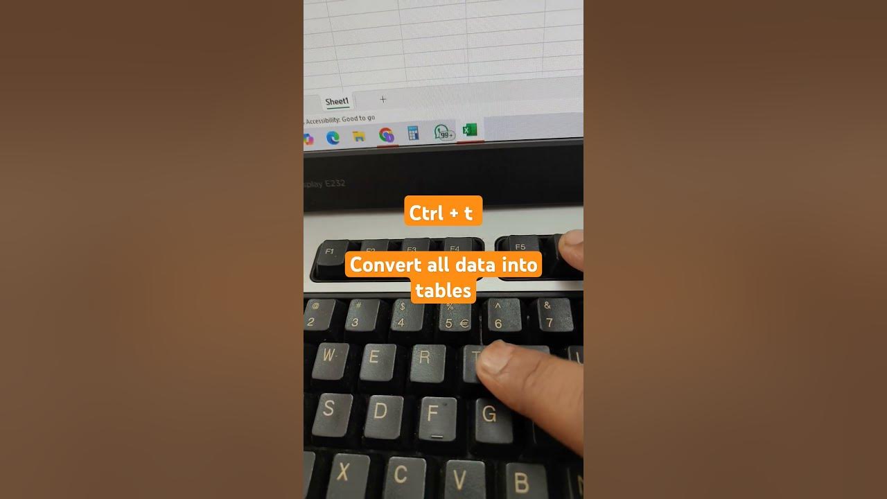 Excel shortcut convert all data into tables laserimpact solution 