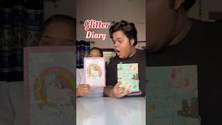 My Sister Vs Me : Who will make the best Glitter Diary #shorts