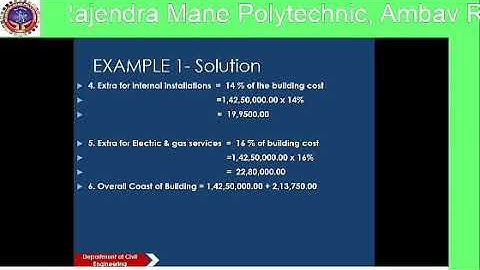 Numerical on approximate estimate & standard formats
