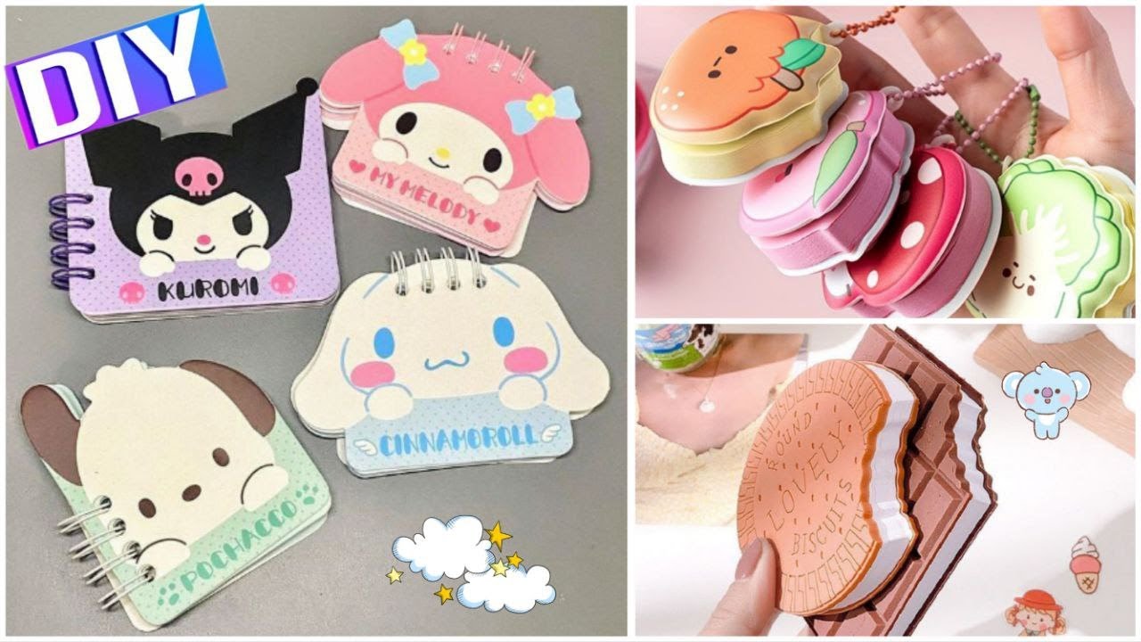 DIY cute stationery, how to make stationery supplies at home / handmade ...