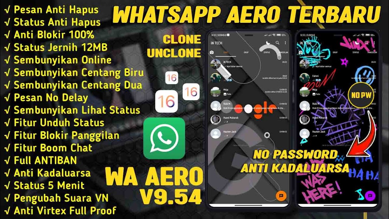 WHATSAPP AERO TERBARU 2023 || WA AERO V9.63 TERBARU 2023 - NO PW