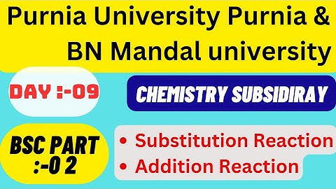 Bsc Part 2 chemistry subsidiary Purnia University & BNMU || Chemistry subsidiary Part 2 Pu & BNMU ||