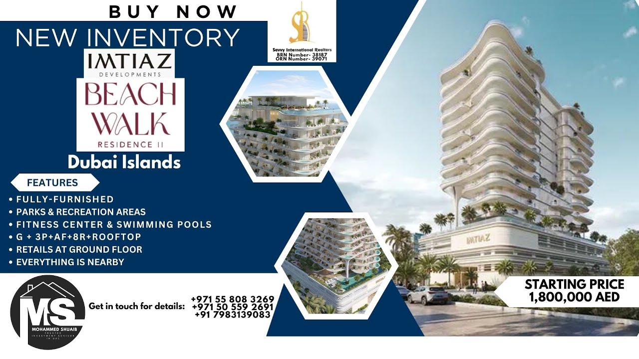 Beach Walk Residence 2 at Dubai Islands - Imtiaz Developments l  Unveiled a waterfront residential..