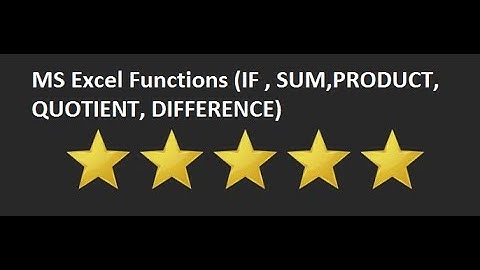 MS Excel If Sum Product Quotient Difference