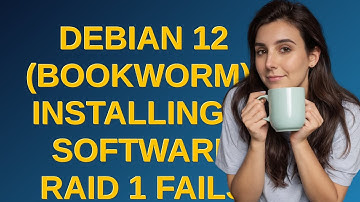 Debian 12 (bookworm): Installing a software RAID 1 fails with grub error