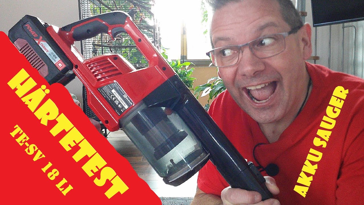 Härtetest Einhell Akku Stielstaubsauger TE-SV 18 Li #apeharry #einhell_ag -  YouTube