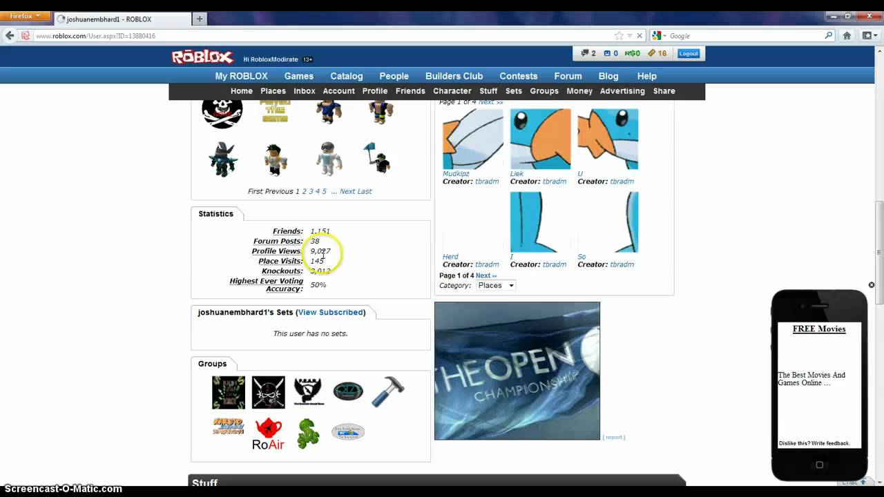 How To Hack Profile Views On Roblox 2012 Watch In Hd Youtube