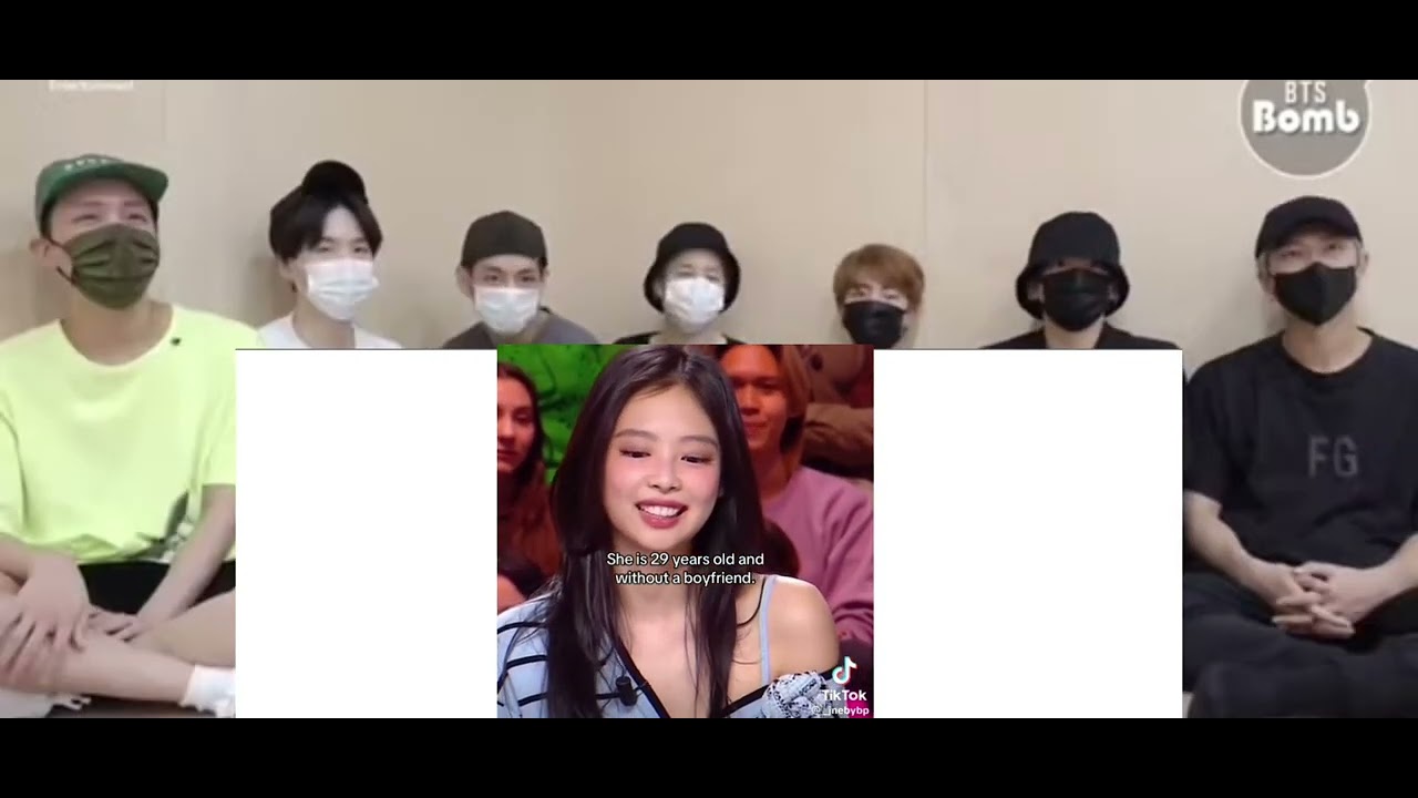 Bts reaction to Jennie moments I found on Tiktok (fake reaction)