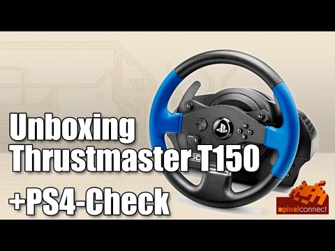 Unboxing Thrustmaster T150 + PS4-Check [Playstation 4 Lenkrad, deutsch]  (Test / Review) 