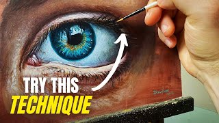 MUST TRY Method | Painting Realistic Eyes in Acrylic