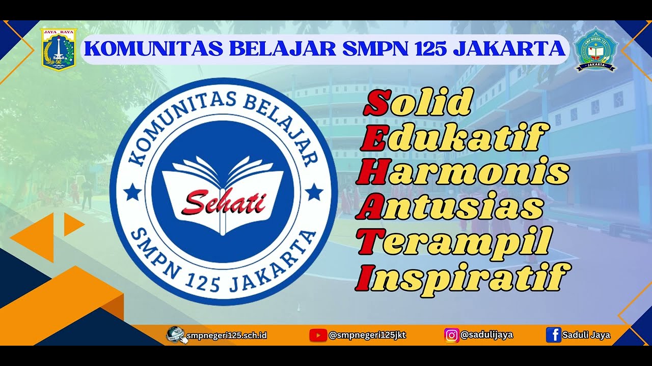 KEGIATAN OPTIMALISASI KOMUNITAS BELAJAR SEHATI BERSAMA KEPALA SMPN 125 JAKARTA. IBU TIS'A DAMERIA