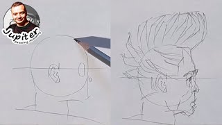 How to draw portrait of a man | Sketching of face