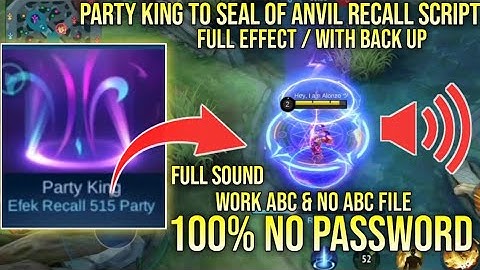 PARTY KING TO SEAL OF ANVIL RECALL SCRIPT WITH SOUND NO PASSWORD WORK ABC & NO ABC FILE YVE PATCH