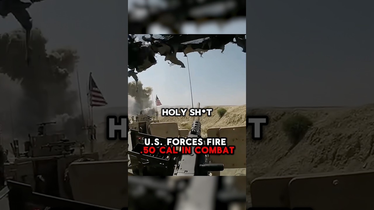 "U.S. Special Forces Firing .50 Cal in Intense Firefight"