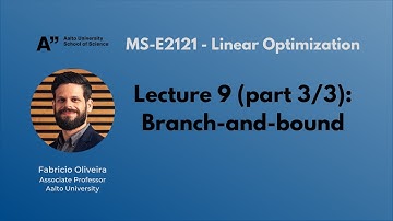 MS-E2121 - Linear Optimization - Lecture 9.3