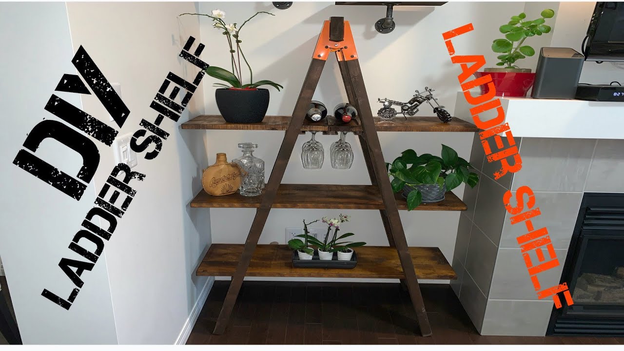 FARMHOUSE LADDER SHELF YouTube