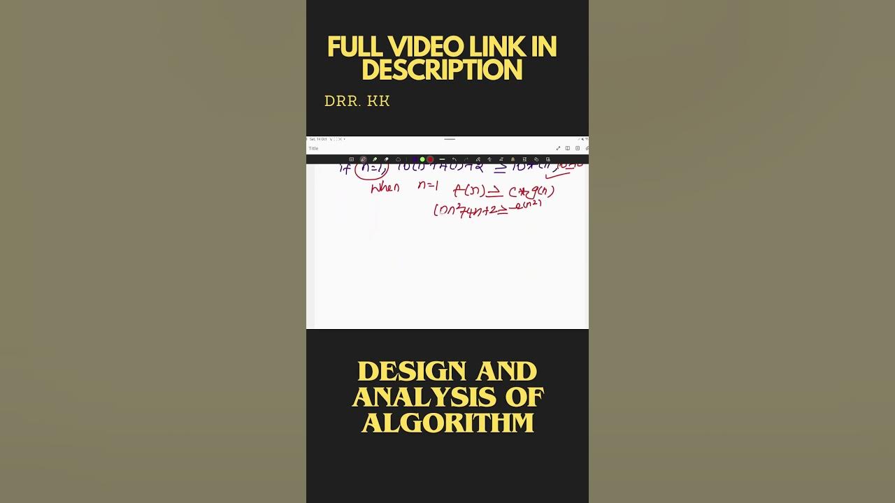 Design and analysis of algorithm part 4 omega asymptotic notation in