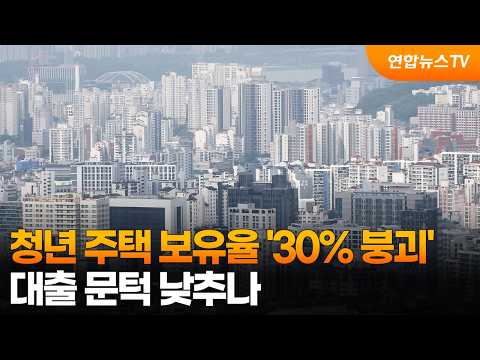청년 주택 보유율 '30% 붕괴'…대출 문턱 낮추나 / 연합뉴스TV (YonhapnewsTV)