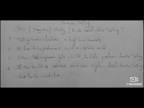What is smoke testing in manual testing