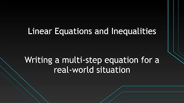 Writing a multi-step equation for a real-world situation