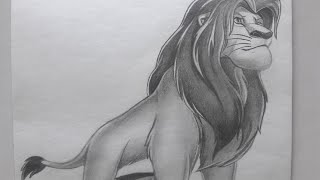How to draw the lion king // Mufasa drawing time lapse
