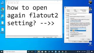 how to open flatout 2 setting