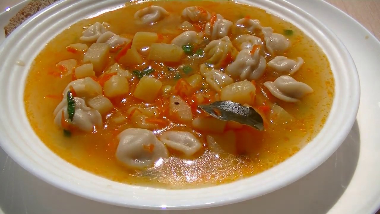 СУП С ПЕЛЬМЕНЯМИ И КАРТОШКОЙ. ПЕЛЬМЕННЫЙ СУП.