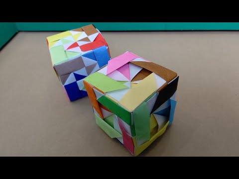 【☆おねえ☆折り紙Love☆】平均台2台　長さ125cm、高さ30cm おりがみでキューブパート2大 Bを折ってみよう！ - YouTube
