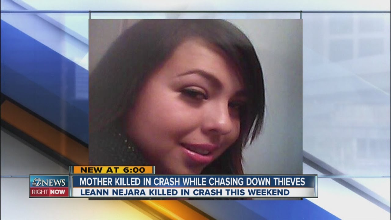 Mother killed in weekend crash while chasing thieves - YouTube
